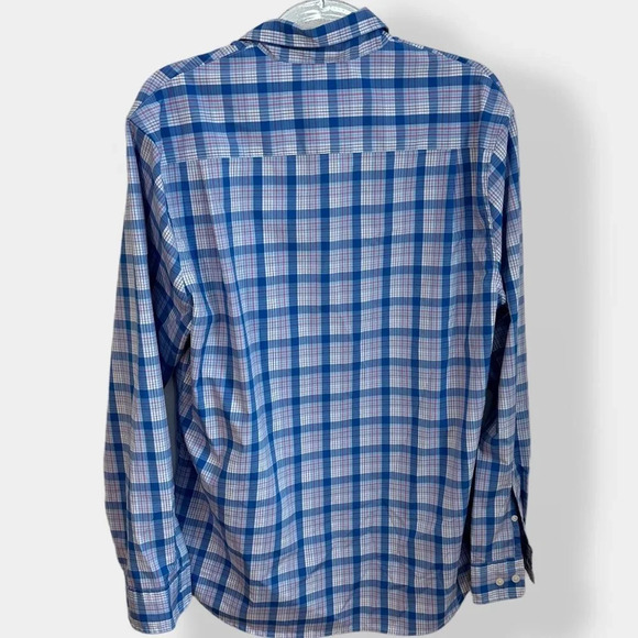 Crown & Ivy Blue Plaid Button Down Shirt M - Picture 2 of 4